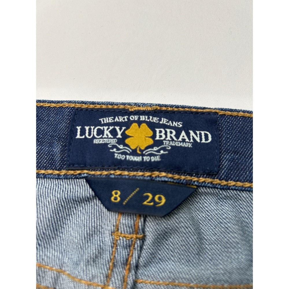 Lucky Brand Womens Low Rise Zoe Straight Crop Jeans Dark Wash Size 8/29 Y2K - Picture 5 of 11